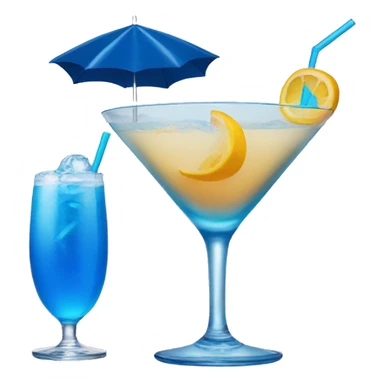 blue cocktail sticker