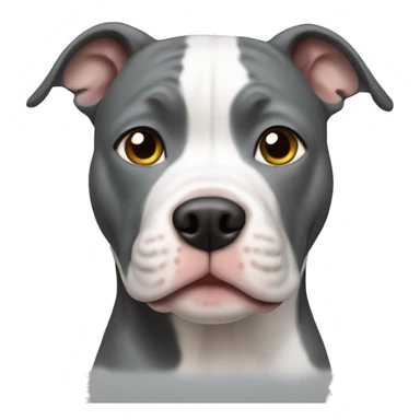 Gray and white pitbull sticker