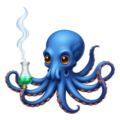Octopus smoking a bong sticker