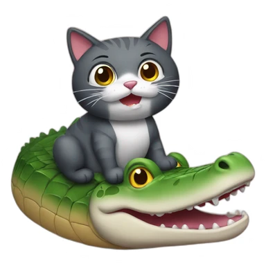 A cat on an alligator sticker