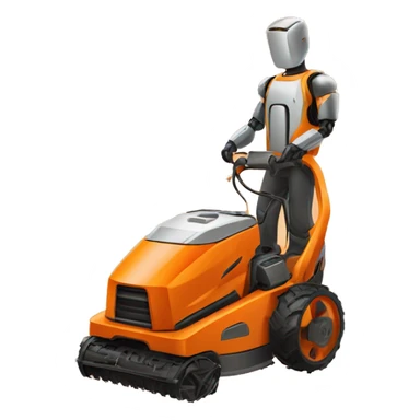 mower roboter orange sticker