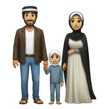 Arab and Turkish family  sticker