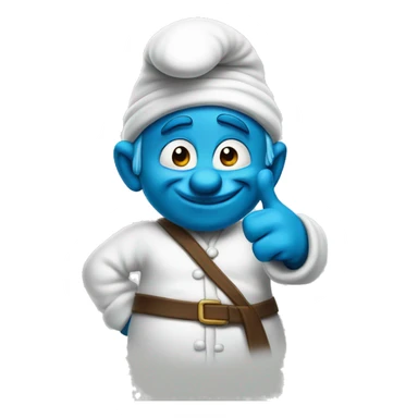 Papa smurf with his thumbs down  sticker