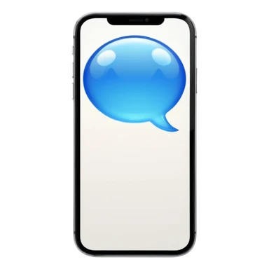 an newiphone where we can see bubble speech on the screen sticker