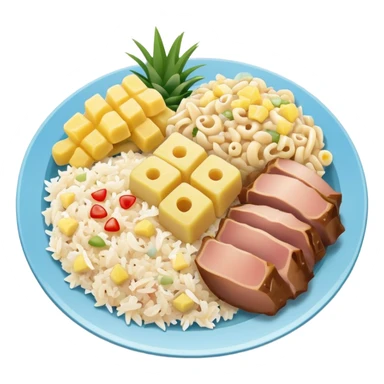 Hawaiian plate lunch sticker