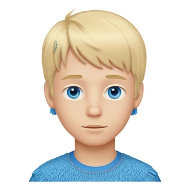 Make me a blond boy with blue eyes and a bit of a fringe sticker