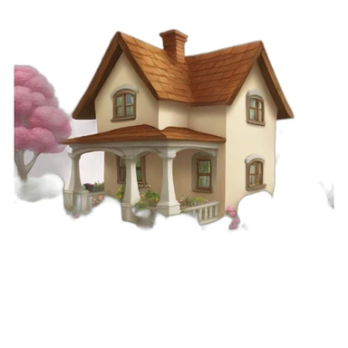 A house in a garden  sticker