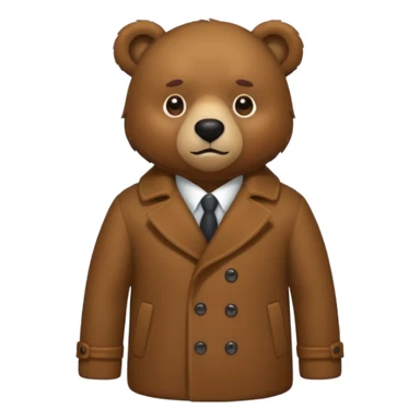 bear wearing coat sticker