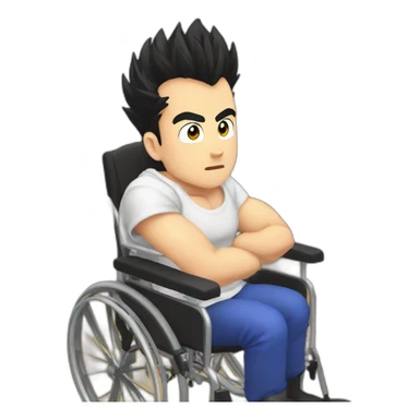 beast gohan in a wheelchair sticker