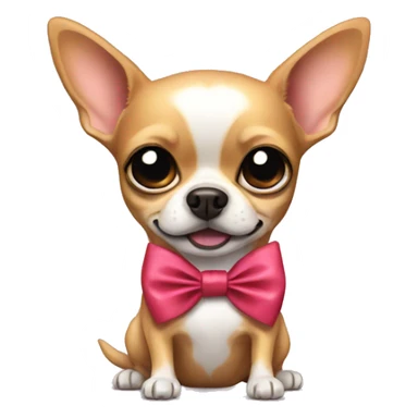 chihuahua with a bow sticker