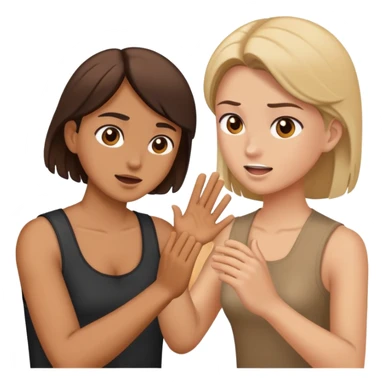 Man slapping a girl sticker