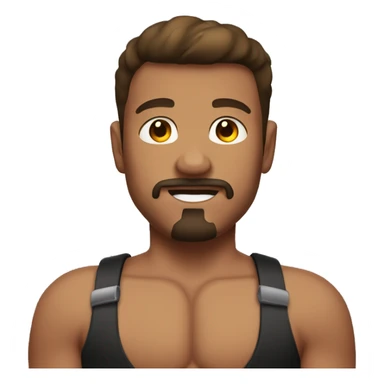 english boy with goatee and big muscels sticker