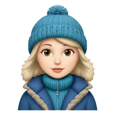woman winter sticker