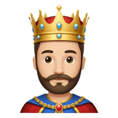 A young king with beard and mustach sticker
