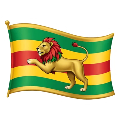Ethiopian Lion of Judah flag  sticker