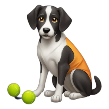 Field hockey dog sticker