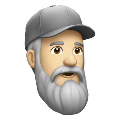 Headbanger long grey beard drivers cap sticker