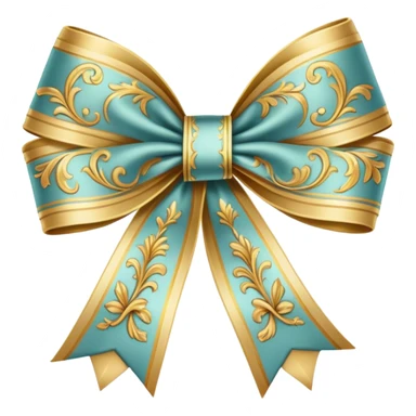 rococo regency ribbon sticker