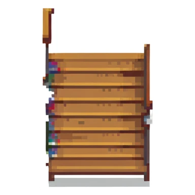 stairs, pixel art style, retro, blocky, 8-bit sticker