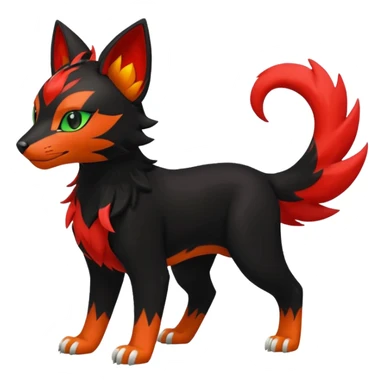 Liepard-Houndour-Sprigatito-Litten-Pokémon-fusion-creature (full body) sticker