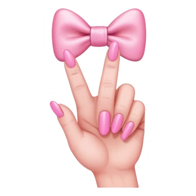 pink middle finger with bow sticker