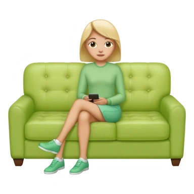 no TV, and make the couch a light green color sticker