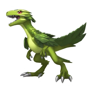  Cool Edgy Shiny Digimon-Fakemon-Raptor-Reptile full body sticker