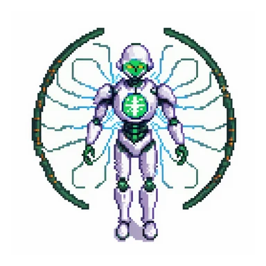 digital data, flowing within a superconductor, digital schema, biomata, sekgen, cyac, traxus, NuCal, vibrant shocking energetic transmission. generator core. bi-axial. neutronic. biomechanical. cyber-android sticker