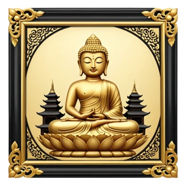 budha temple sticker