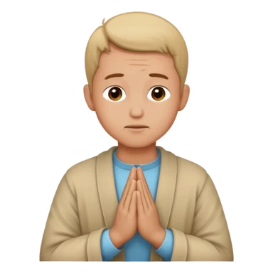 a man praying sticker