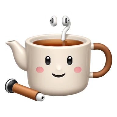 Create tea with AirPods in it sticker