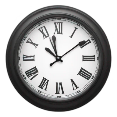 black and white clock sticker