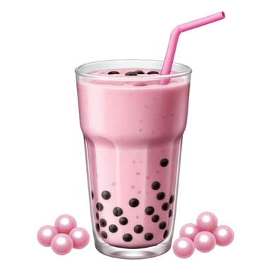 Pink boba tea sticker