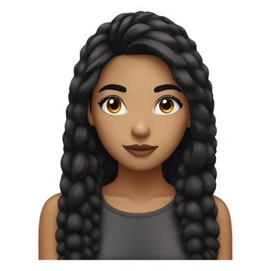 Girl with black hair and big lashes sticker