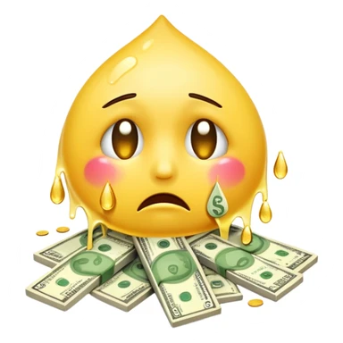 crying emoji with money sticker