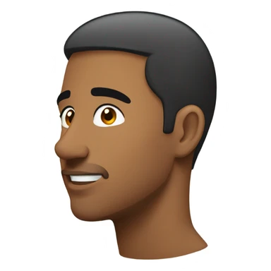 25 year old Man with stubble side profile looking sideways sticker