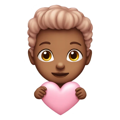 Baby pink color heart sticker