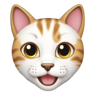 Meowing cute cat sticker