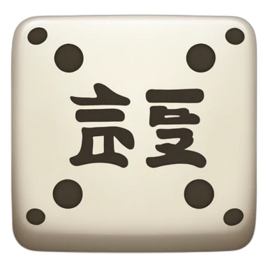 a mahjong emoji with the word "福" written on it sticker