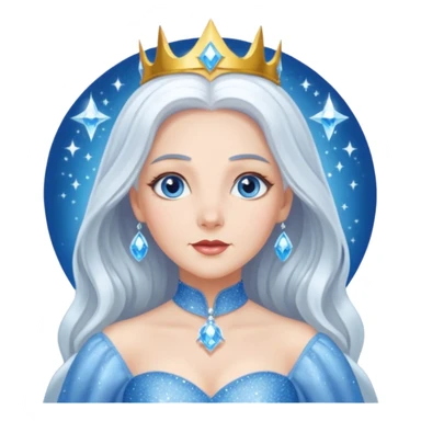 Good Witch of the North from the Wizard of Oz with long white hair, blue eyes, white outfit sticker