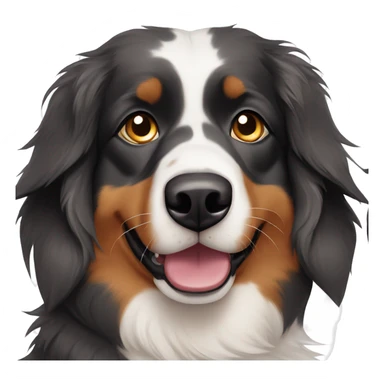 two different eyes dark tri-color australian shepherd sticker