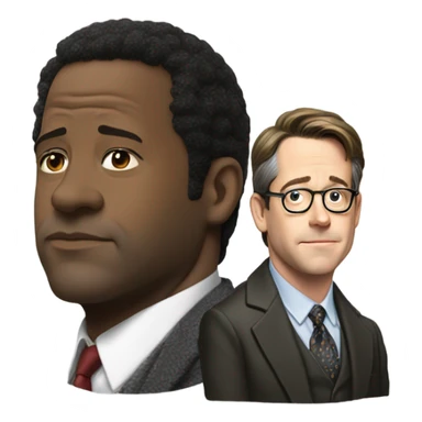 James jones earl looking down at Matthew Broderick  sticker