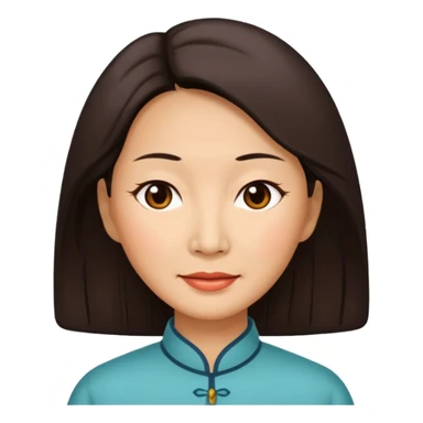 Chinese woman in her fifties. sticker