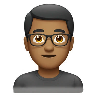malay man with white specs, no facial hair, short hair   sticker