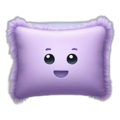 Fluffy light violet pillow sticker