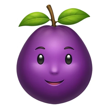 mangostán con sombra suave, simple, brillante, sin texto sticker