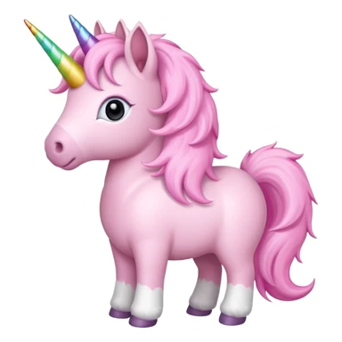 unicórnio rosa pastel fofo sticker