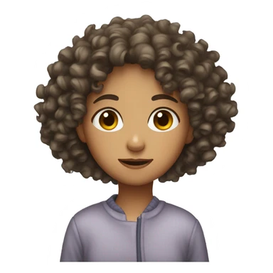 Curly haired girl with a cold sticker