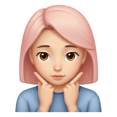 Shy and blushing sticker