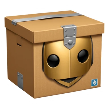 closed box, hint of contents - small icon of helmet or star sticker